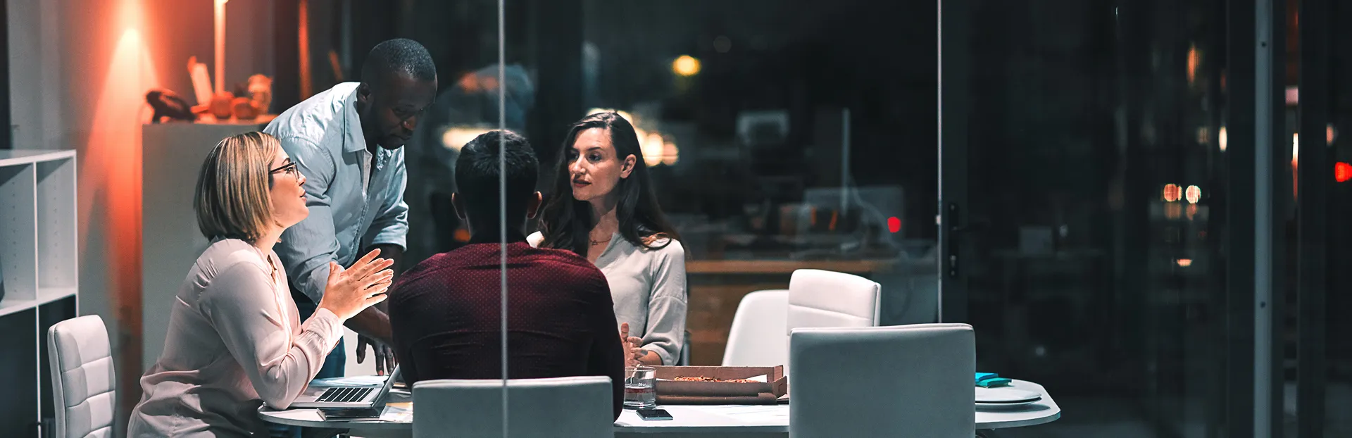 Team meeting in a modern office